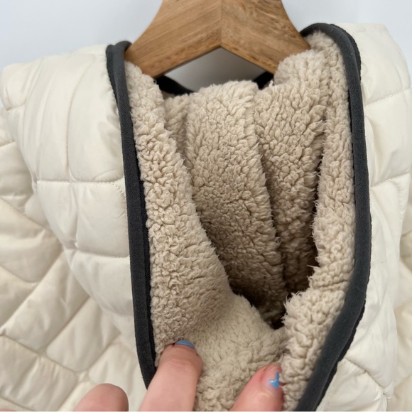 Columbia Sweet View Hooded Sherpa Fleece Quilted Pullover chalk/ancient fossil M - Picture 13 of 16